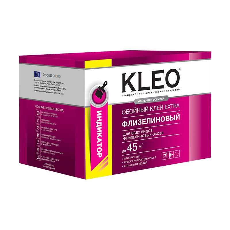 KLEO EXTRA Обойный клей для флизелиновых обоев с индикатором