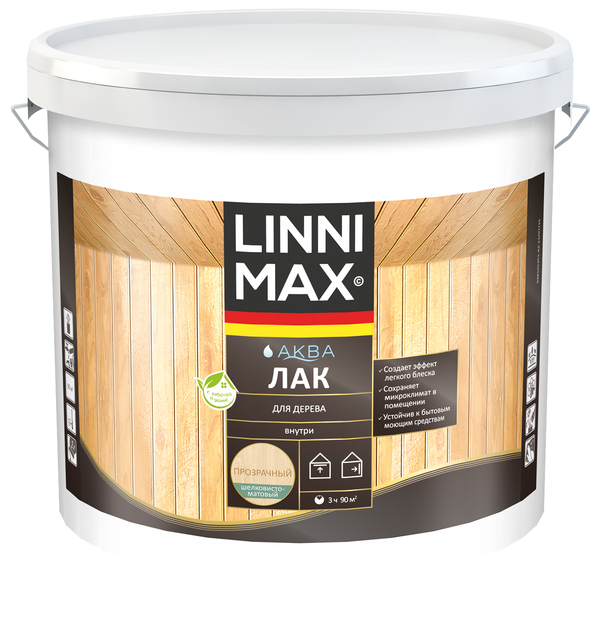 Linnimax Аква лак акриловый для дерева 