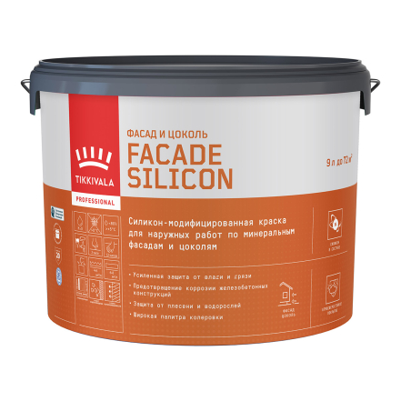 Tikkivala Facade Silicon краска акриловая для фасадов и цоколей