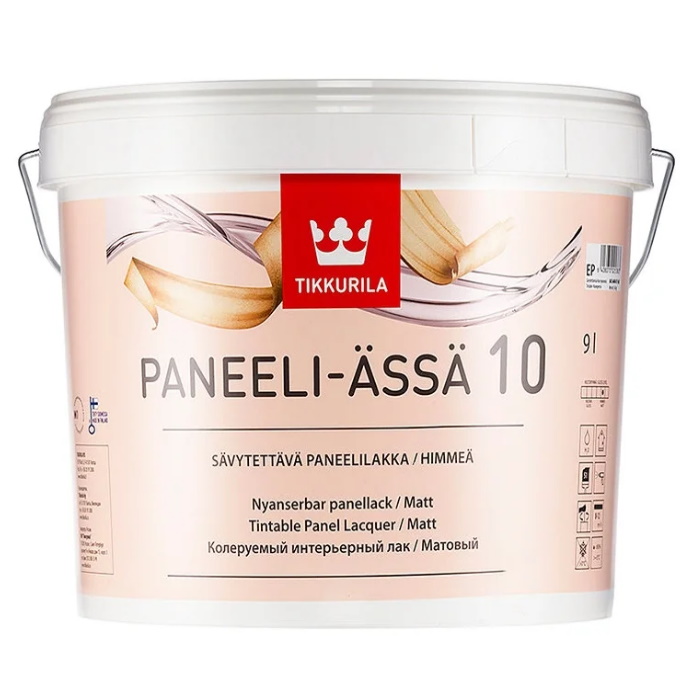 Tikkurila Paneeli Assa 10 лак для стен акриловый матовый