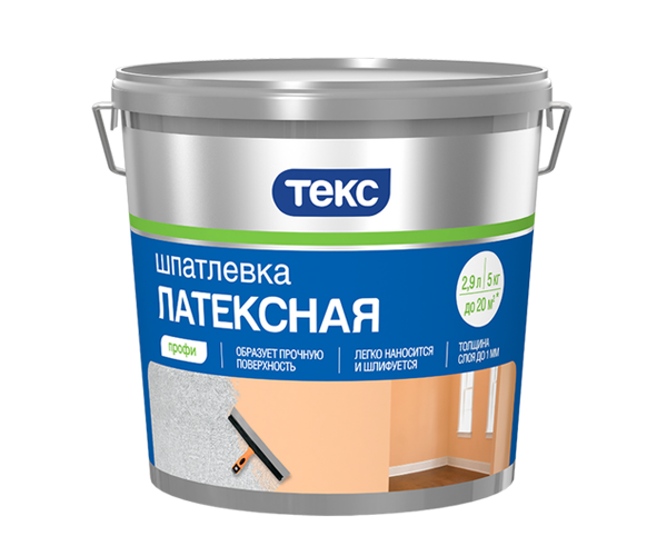 ТЕКС ПРОФИ шпатлевка латексная для внутренних работ 