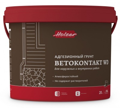 Holzer Betokontakt WD Адгезионный грунт-бетоноконтакт для наружных и внутренних работ Holzer Betokontakt WD Адгезионный грунт-бетоноконтакт для наружных и внутренних работ