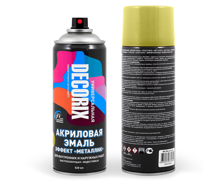 Decorix Аэрозольная эмаль универсальная «металлик» Decorix Аэрозольная эмаль универсальная «металлик»