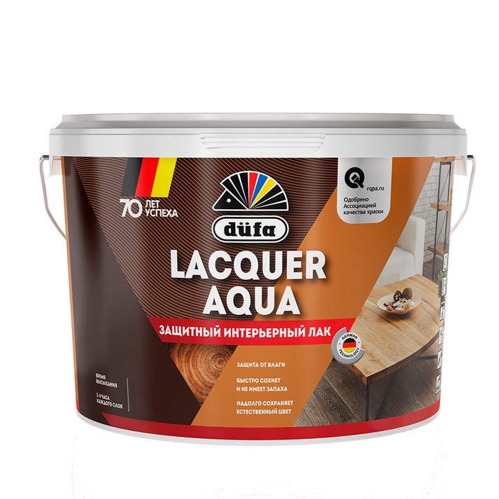 Dufa Lacquer Aqua лак интерьерный 