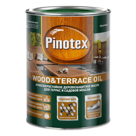 Pinotex Wood & Terrace Oil деревозащитное масло для дерева и террас