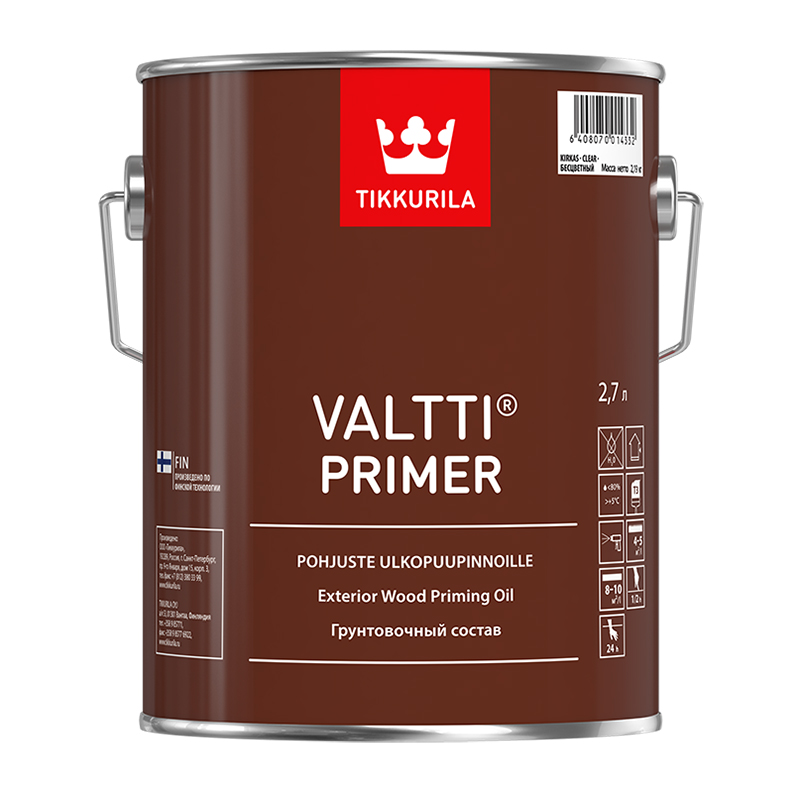 Tikkurila Valtti Primer антисептик грунтовочный для наружной обработки древесины