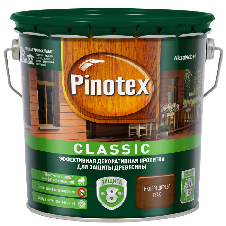 Pinotex Classic фасадная пропитка для дерева