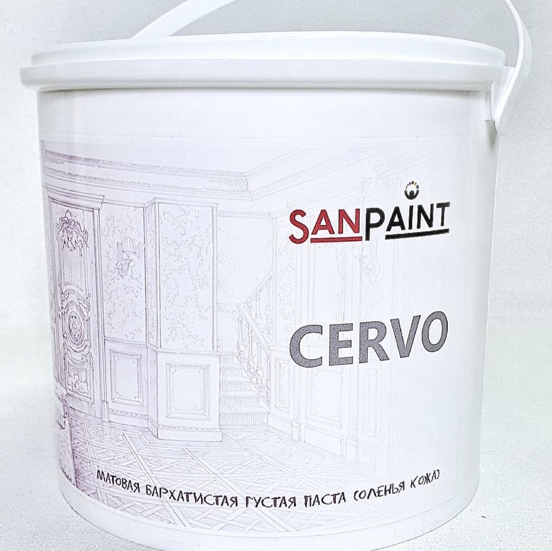 Sanpaint Cervo паста для создания покрытий с эффектом "оленья кожа" густая бархатистая