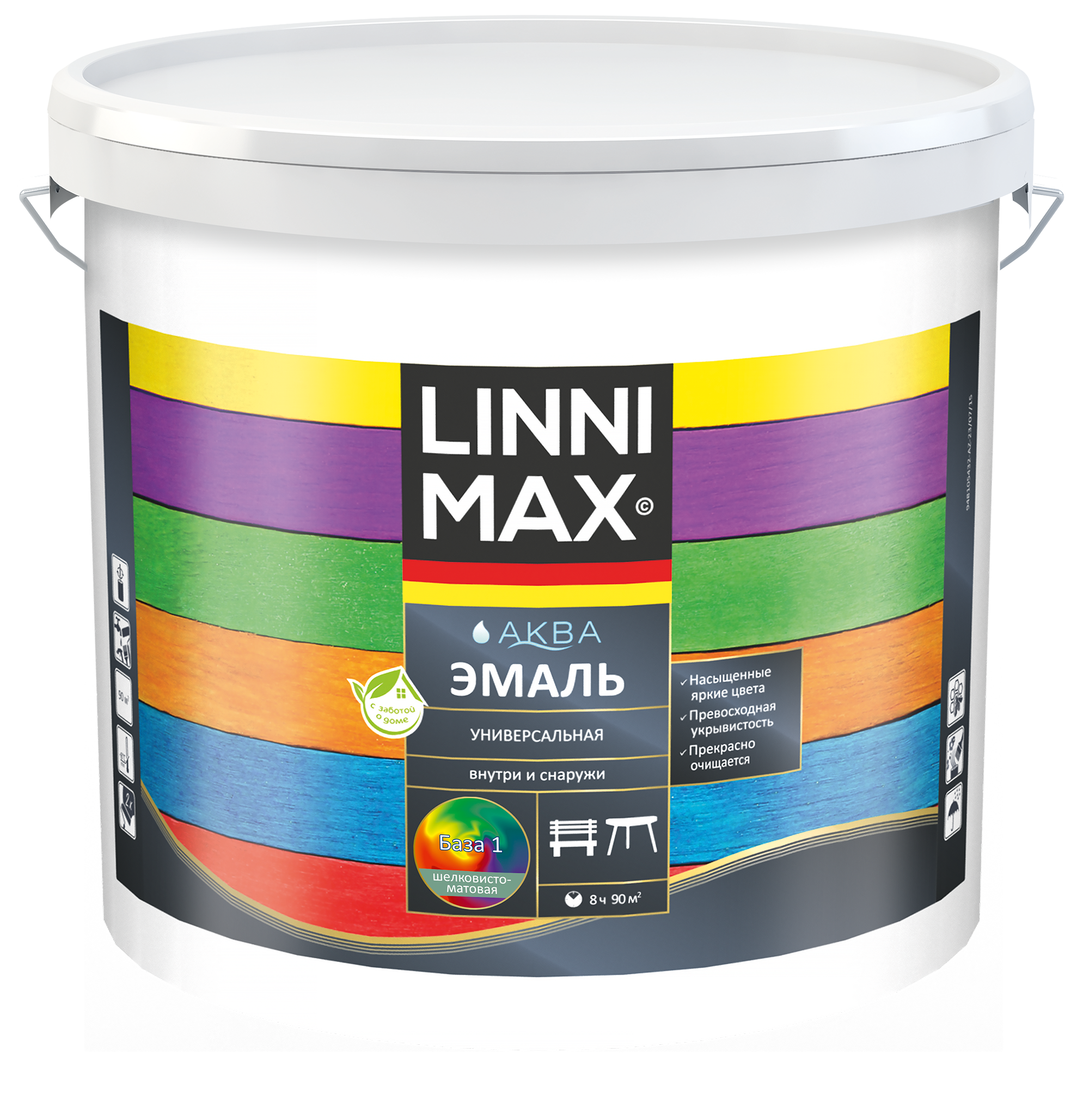 Linnimax Аква эмаль акриловая универсальная атмосферостойкая