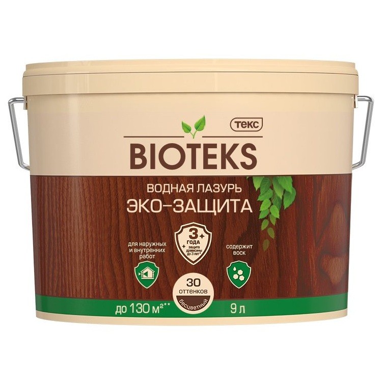 ТЕКС BIOTEKS ЭКО-ЗАЩИТА водная лазурь с защитой от биопоражений, для вн/нар. работ