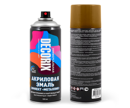 Decorix Аэрозольная эмаль универсальная «металлик» Decorix Аэрозольная эмаль универсальная «металлик»