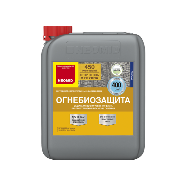 Neomid 450-2 (2 группа огнезащиты) Огнебиозащитный состав для внутренних и наружных работ
