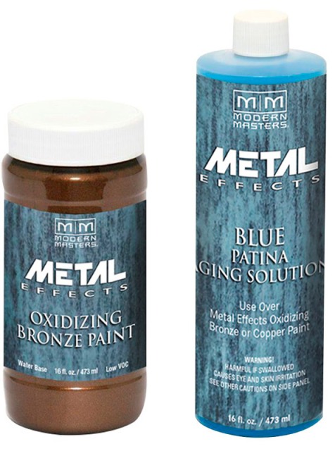 Modern Masters Metal effects bronze paint система покрытий для получения эффекта голубой патины