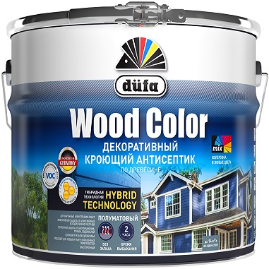 Dufa Wood Color антисептик для деревянных фасадов кроющий  Dufa Wood Color антисептик для деревянных фасадов кроющий