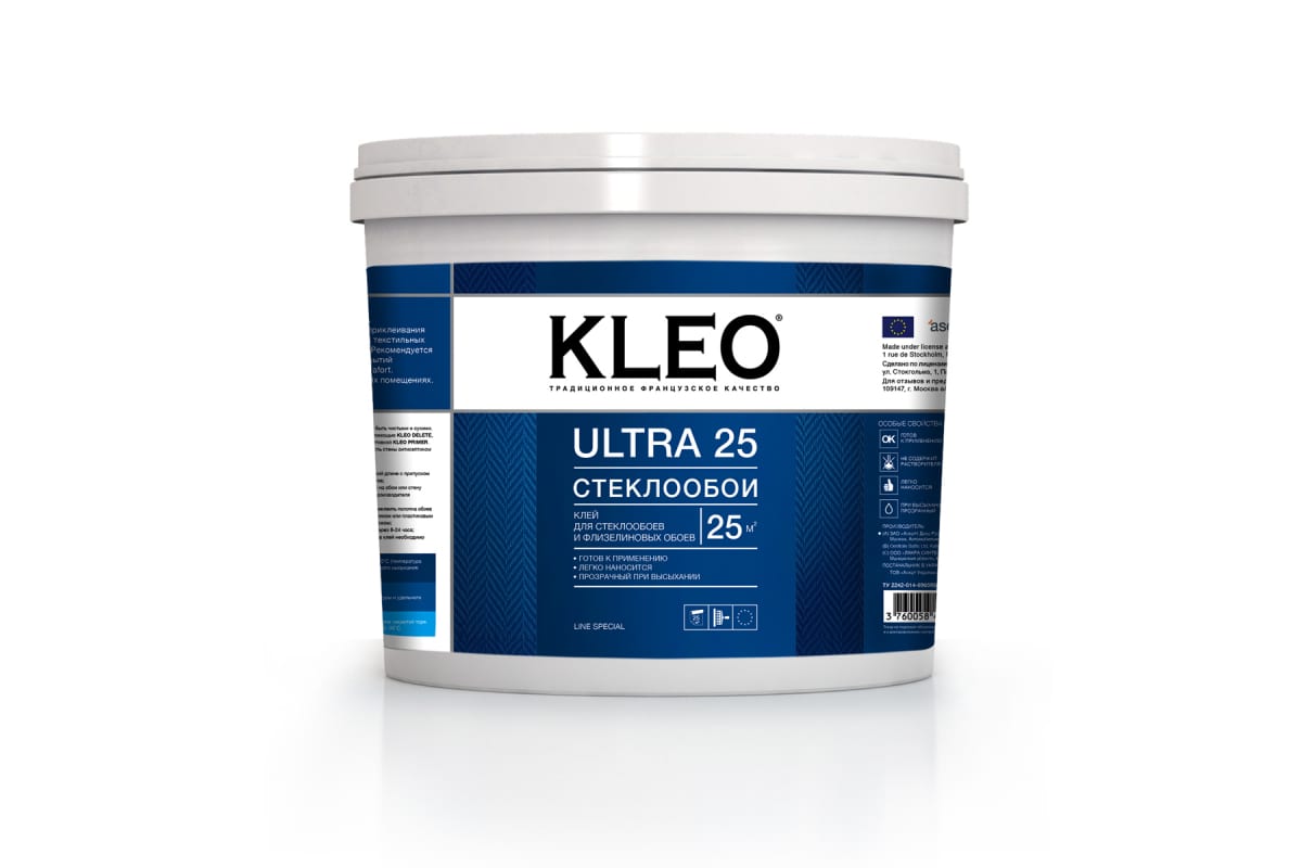 KLEO ULTRA Готовый обойный клей для стеклообоев