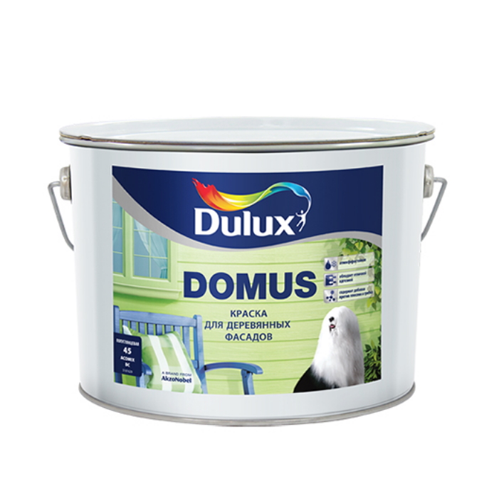 Dulux Domus Фасадная краска для дерева полуглянцевая