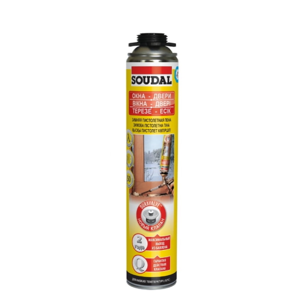 Soudal Yelow Зимняя пистолетная пена желтая 50