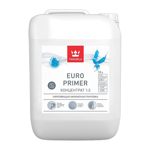 Tikkurila Euro Primer акриловый грунт-концентрат Tikkurila Euro Primer акриловый грунт-концентрат