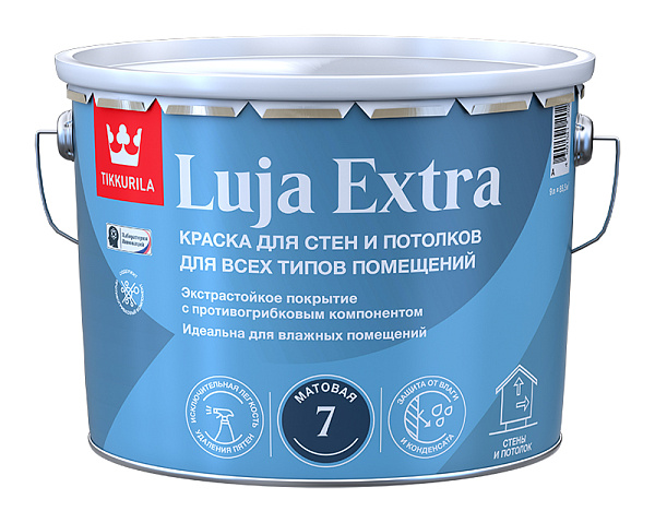 Tikkurila Luja Extra 7 краска для влажных помещений антигрибковая Tikkurila Luja Extra 7 краска для влажных помещений антигрибковая