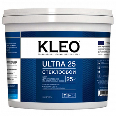 KLEO ULTRA Готовый обойный клей для стеклообоев KLEO ULTRA Готовый обойный клей для стеклообоев