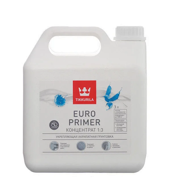 Tikkurila Euro Primer акриловый грунт-концентрат Tikkurila Euro Primer акриловый грунт-концентрат