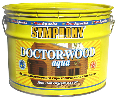 SYMPHONY DOCTOR WOOD AQUA воддоразбавляемый грунтовочный антисептик с добавлением льняного масла SYMPHONY DOCTOR WOOD AQUA воддоразбавляемый грунтовочный антисептик с добавлением льняного масла