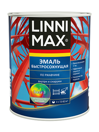Linnimax эмаль быстросохнущая по ржавчине Linnimax эмаль быстросохнущая по ржавчине