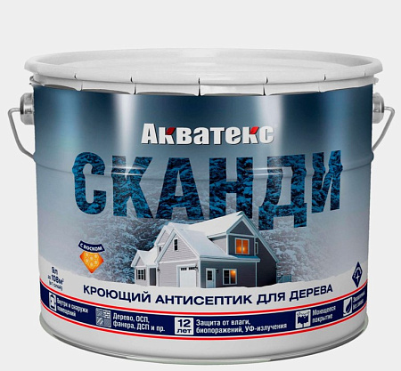 Акватекс Сканди антисептик для древесины кроющий акриловый  Акватекс Сканди антисептик для древесины кроющий акриловый