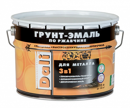 Dali Грунт-Эмаль по ржавчине 3в1 гладкая Dali Грунт-Эмаль по ржавчине 3в1 гладкая