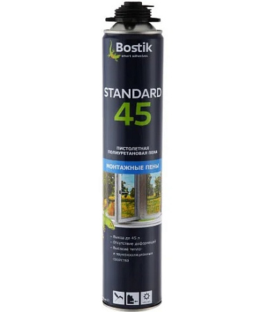 Bostik Standard 45 пистолетная полиуретановая пена Bostik Standard 45 пистолетная полиуретановая пена